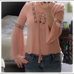 ❤️Beautiful Blush Colored🌸Boho Style Top❤️